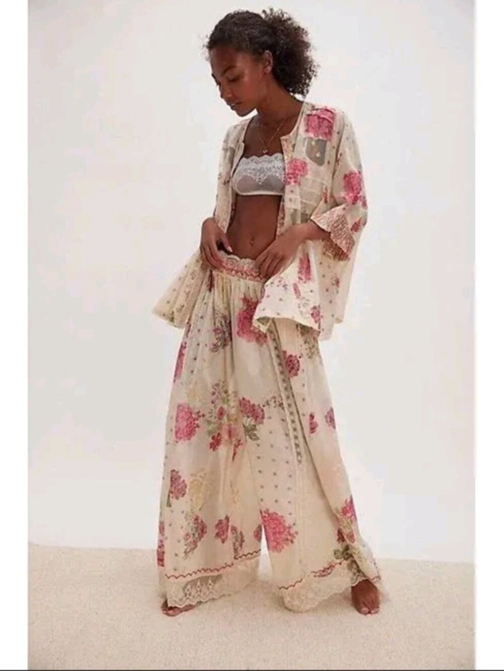 Free People Intimately Hey Lover Printed Sleep Set Women's Large NWOT SOLD OUT